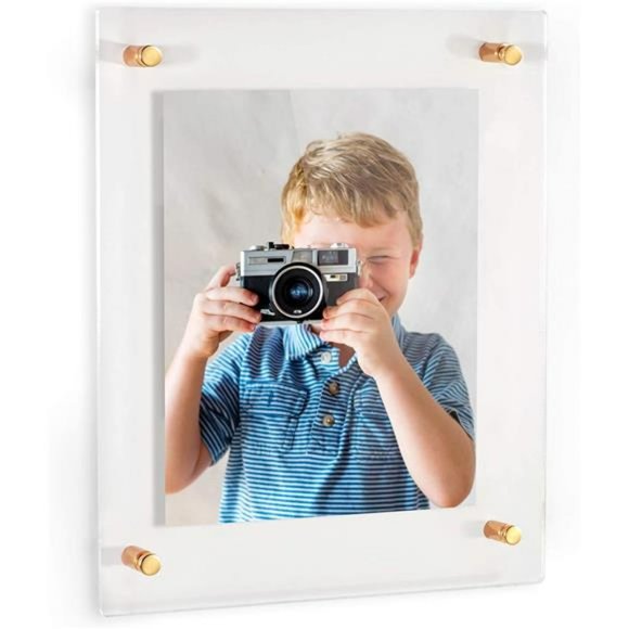 Floating Acrylic Frame for Pictures Up To 16x20 inches (Full Frame is 20x24)